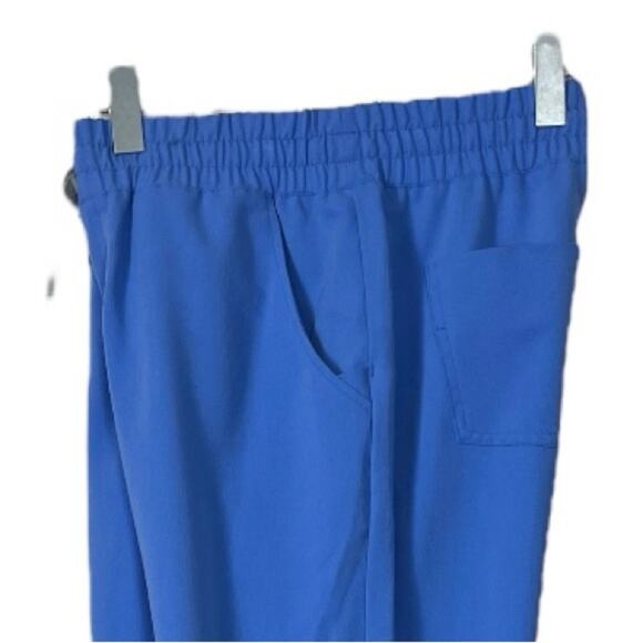FIGS Jogger Pants Pull On Scrubs Zip Cargo Pocket Blue Women’s Size Medium - Picture 7 of 9